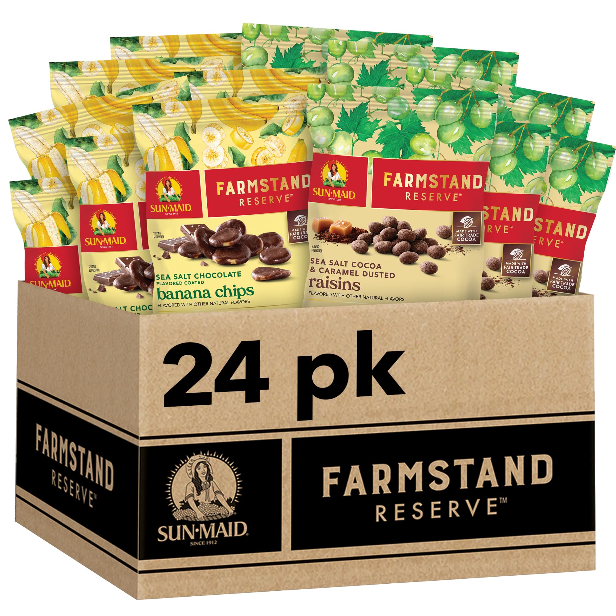 Sun-Maid Farmstand Reserve raisins with caramel dust and sea salt for a rich treat.