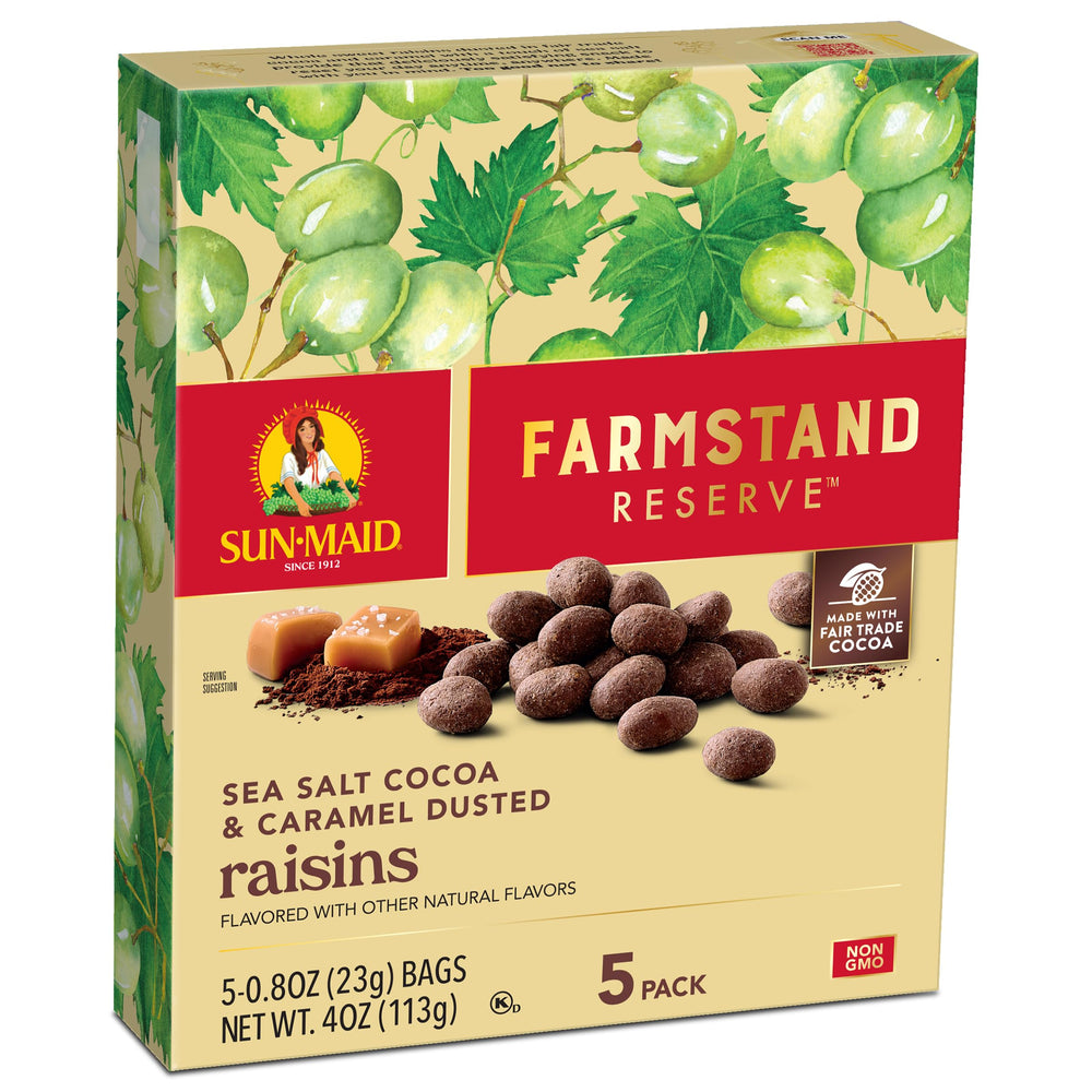 Sun-Maid Farmstand snack pouches on-the-go offer convenient, portable enjoyment.