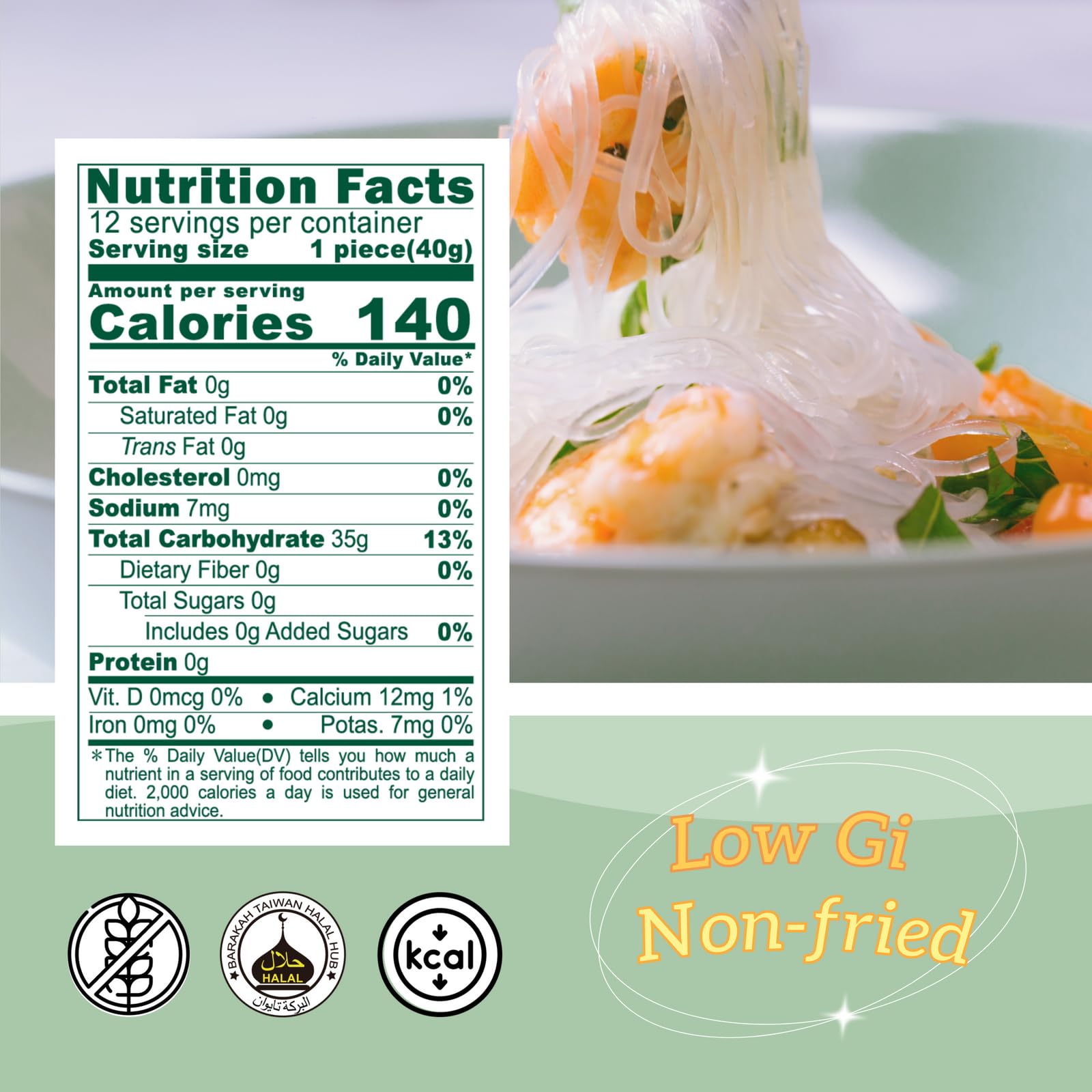 Sun Right glass noodles close-up showing silky texture and sauce absorption