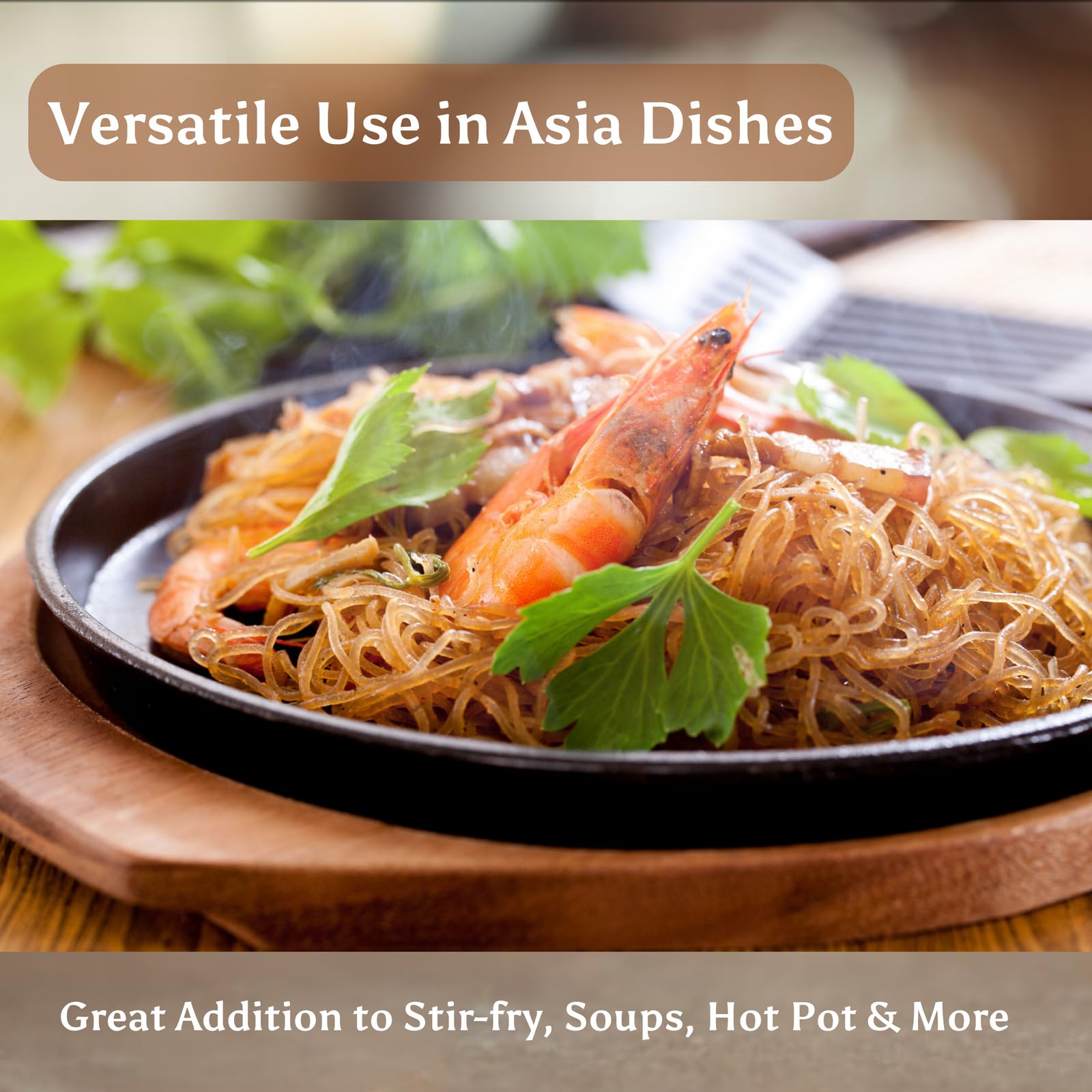 Sun Right serving suggestion: mung bean vermicelli in an Asian-inspired dish