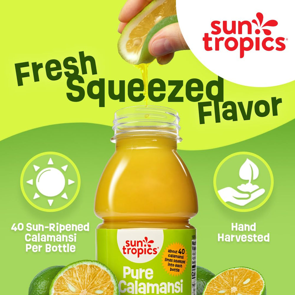 Sun Tropics calamansi cocktail idea with lime and mint.
