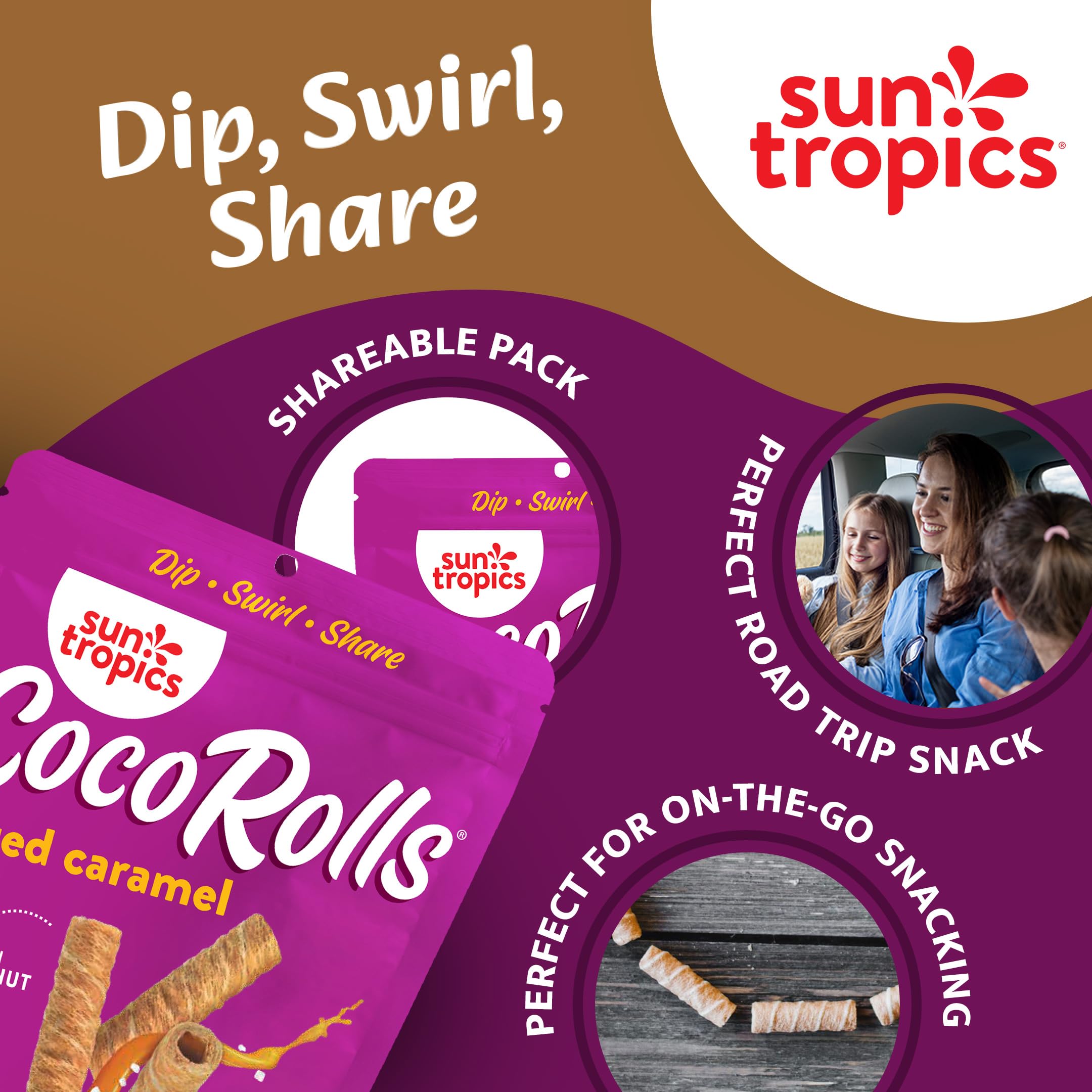 Sun Tropics CocoRolls assortment with Original Espresso Salted Caramel flavors