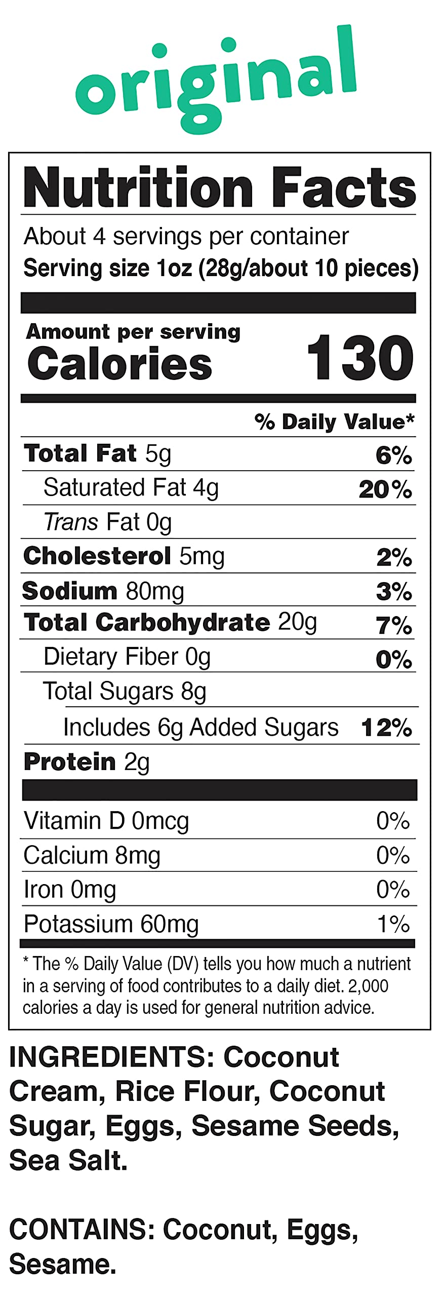 Sun Tropics CocoRolls Original resealable pouch preserving crunch for on-the-go snacking.