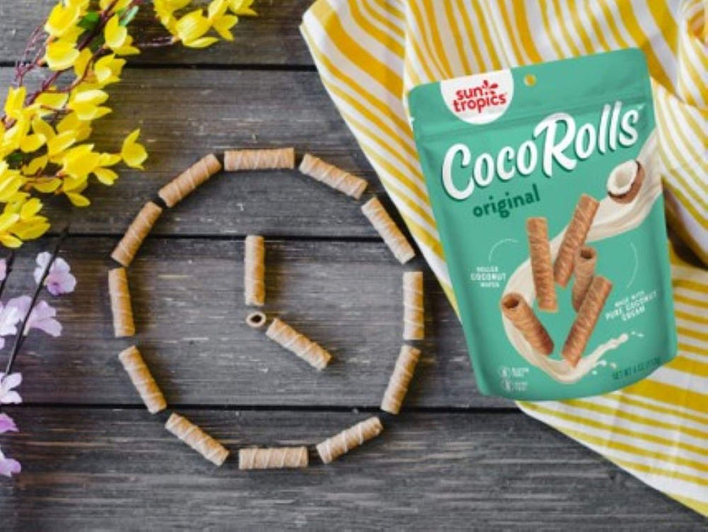 Sun Tropics CocoRolls packaging reseal feature image highlighting freshness