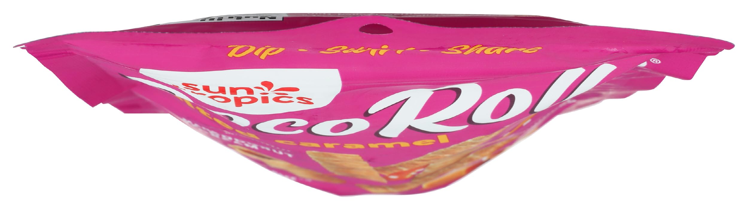 Sun Tropics CocoRolls salted caramel stack of wafers ready for sharing