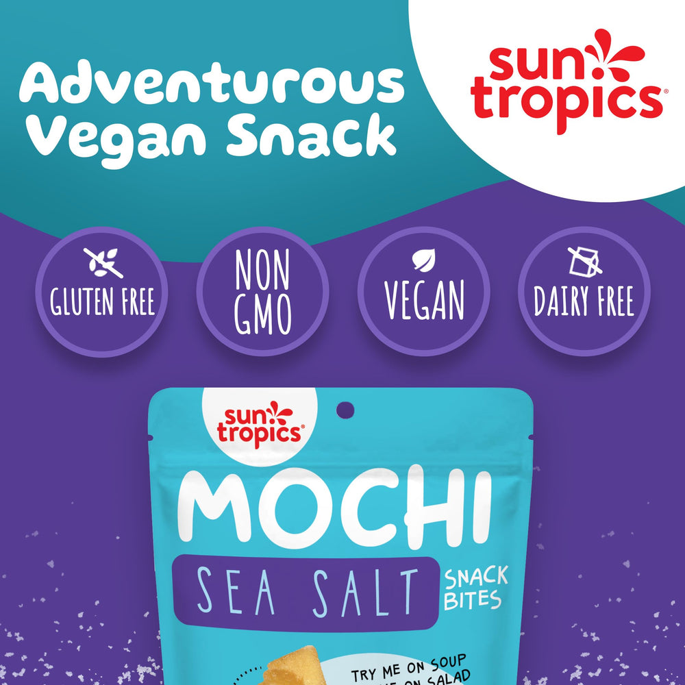 Sun Tropics Mochi Crunch crispy texture for on-the-go snacking