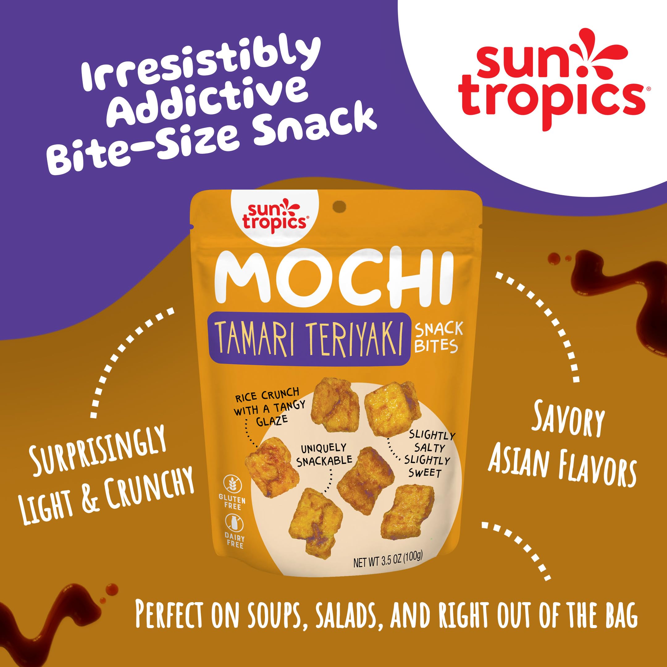 Sun Tropics Mochi Snack Bites gluten-free dairy-free profile for clean snacking