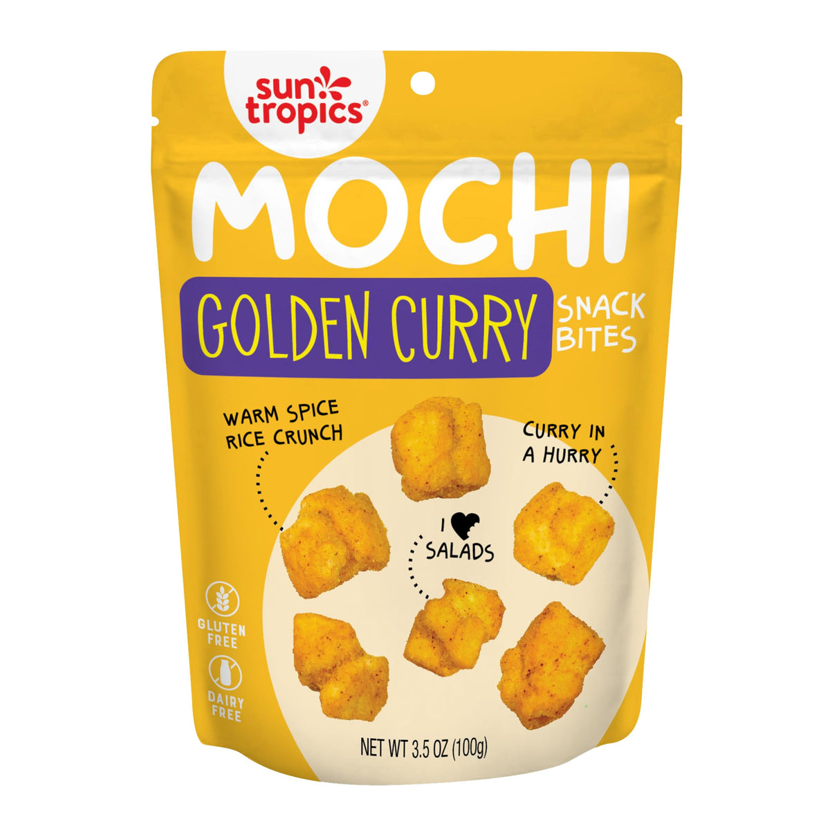 Sun Tropics Mochi Snack Bites Golden Curry Pack, flavorful grab-and-go option