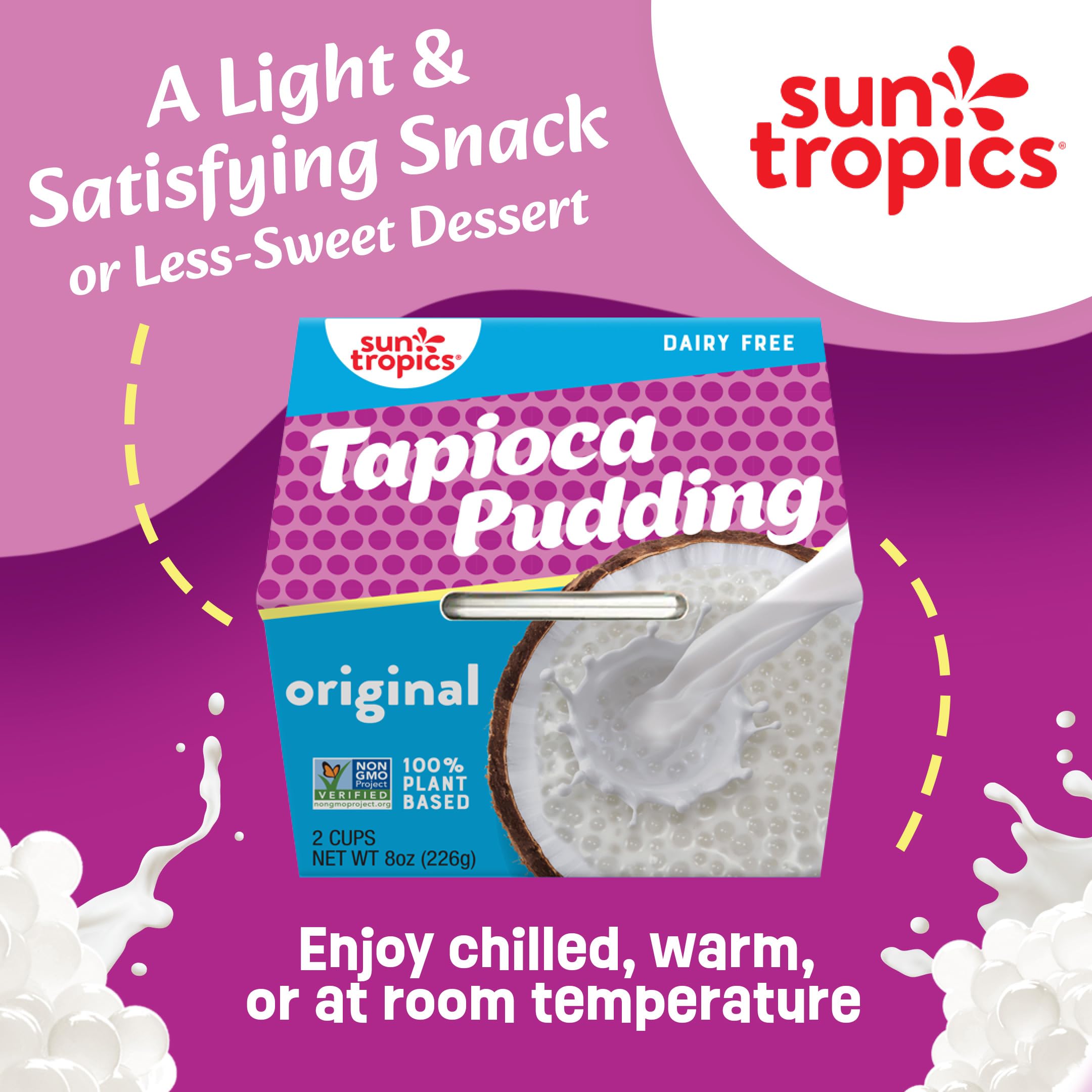 Chilled Sun Tropics Tapioca Pudding Original for a refreshing snack.