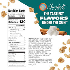 Sunbelt Bakery Snickerdoodle Bars individually wrapped, ideal for lunchboxes and on-the-go energy