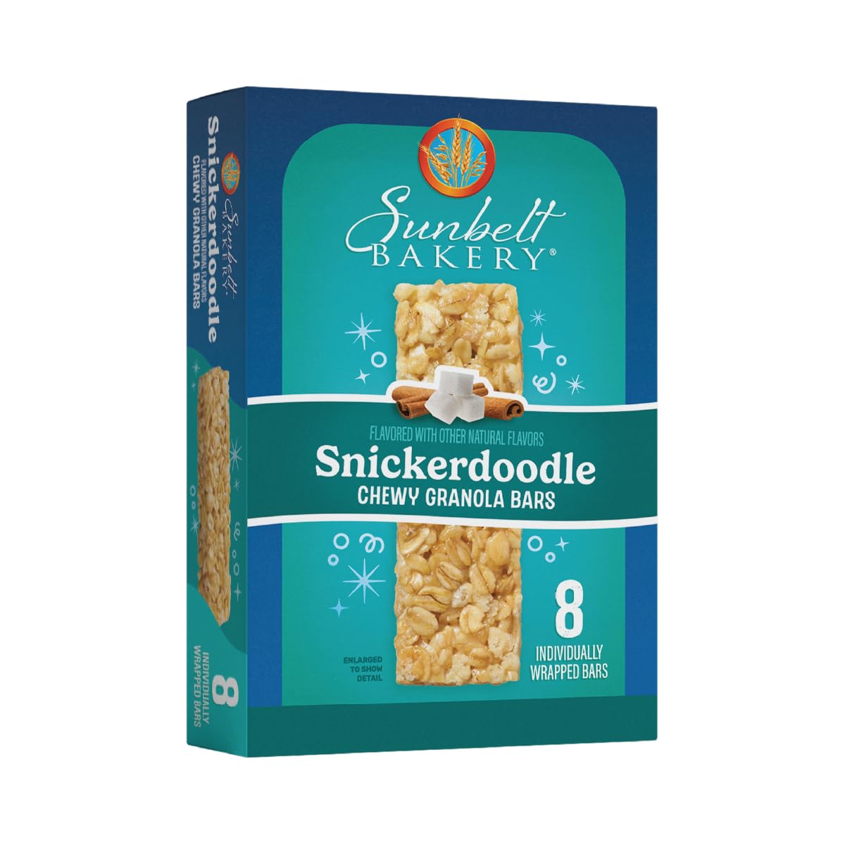 Sunbelt Bakery Snickerdoodle Chewy Granola Bars box for pantry-ready snacking on the go
