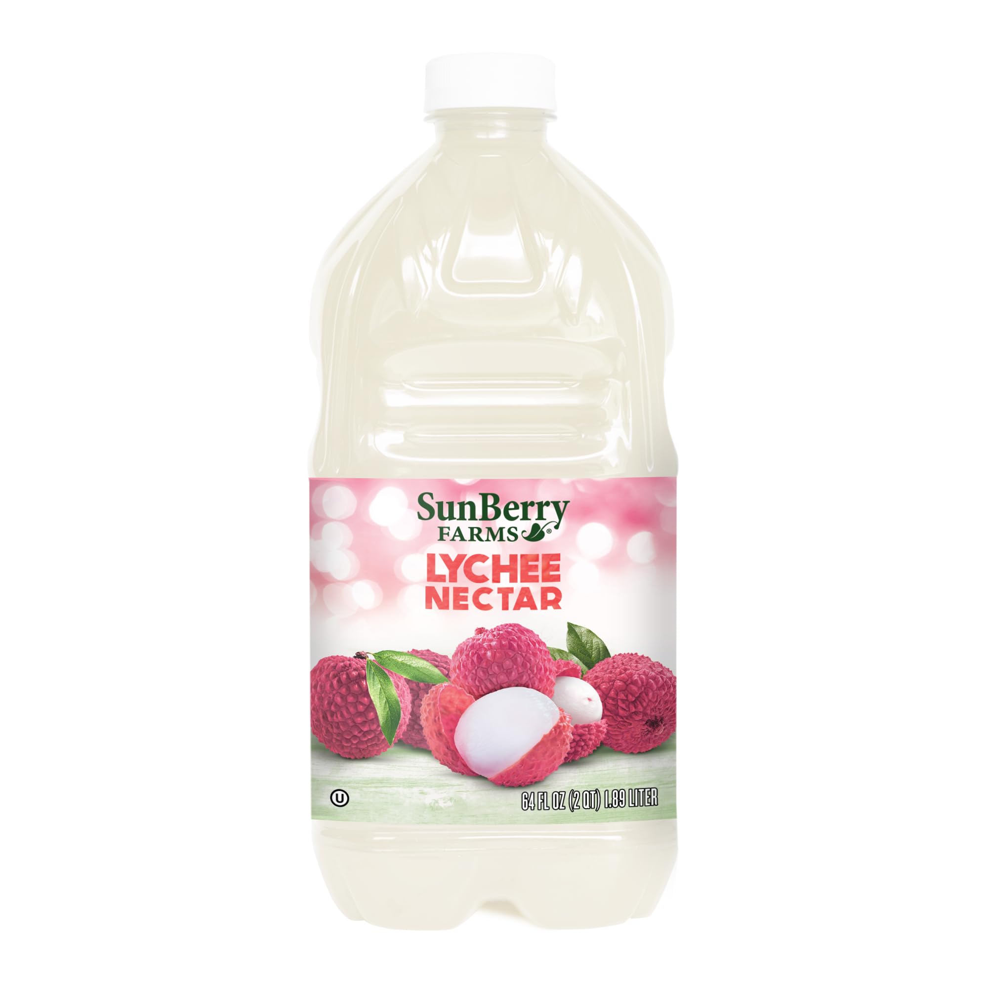 Sunberry Farms Lychee Nectar bottle front showing authentic lychee flavor