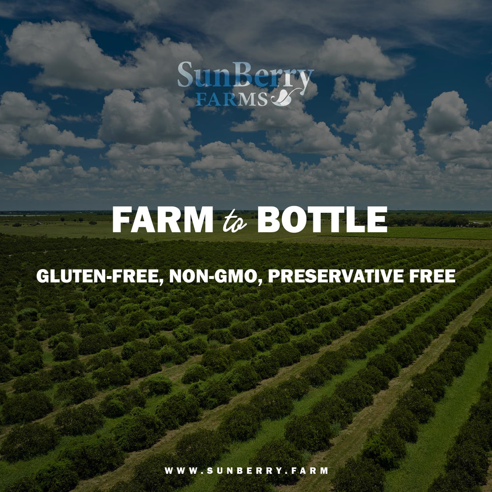 Sunberry Farms Lychee Nectar label close-up highlighting natural ingredients
