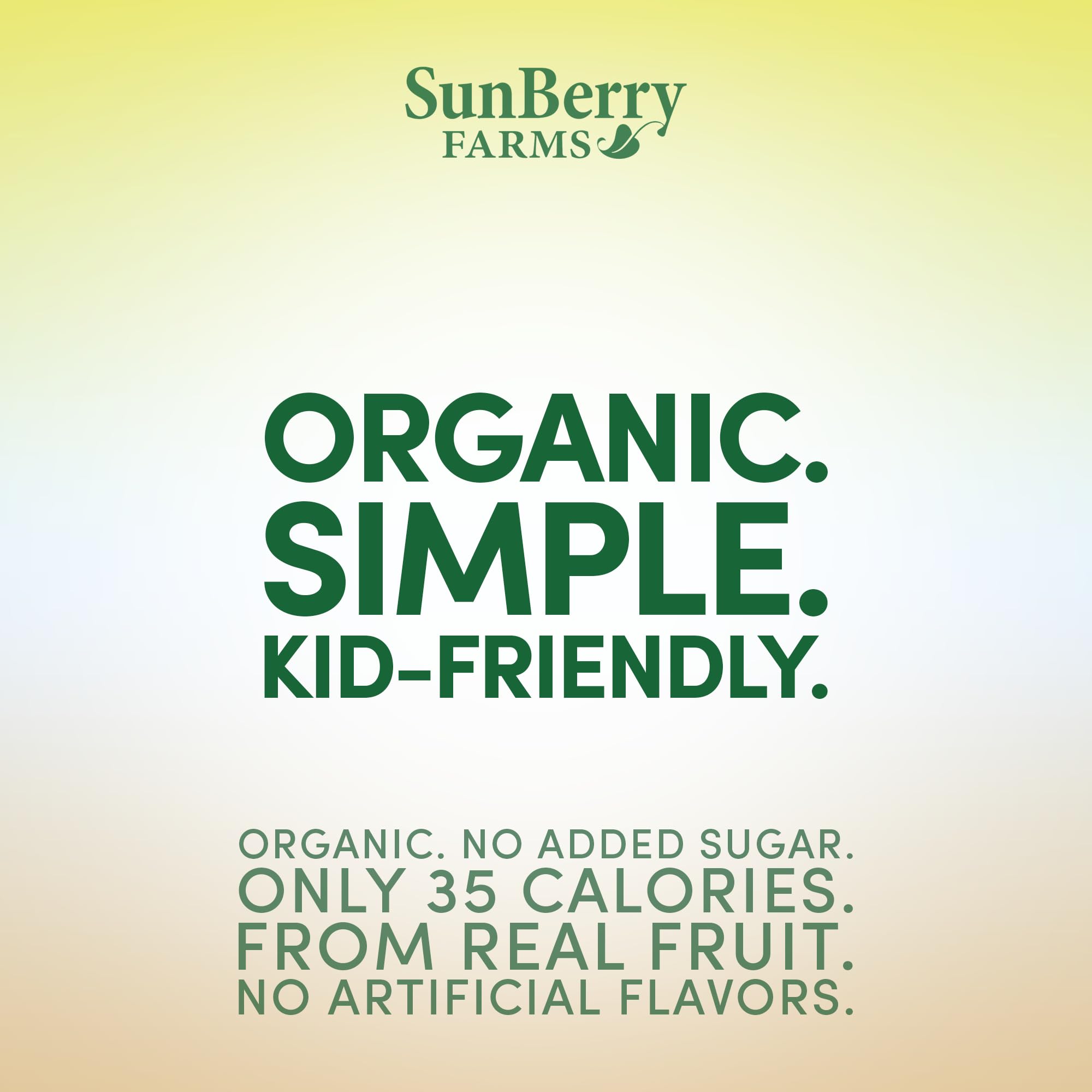 Sunberry Farms Real Organic juice box, authentic juice from organic ingredients.