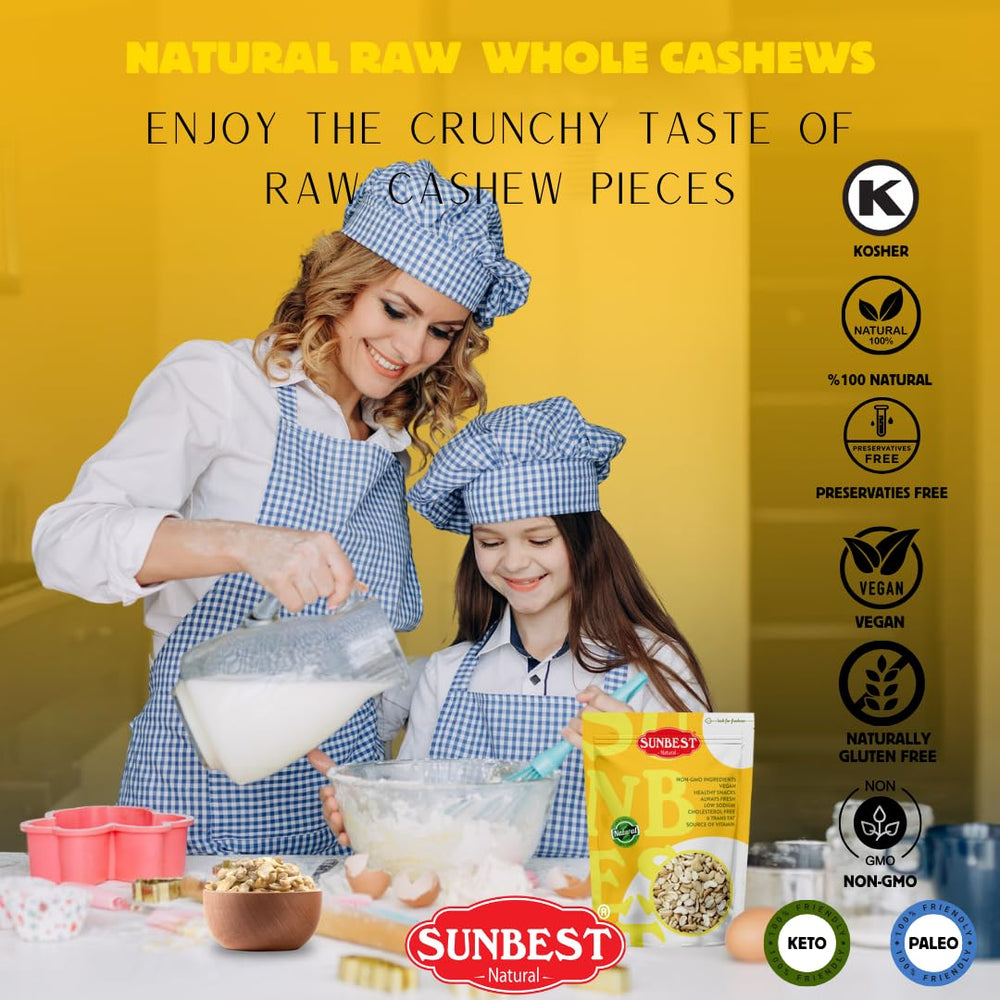 Sunbest Natural cashews topping a salad for crunch