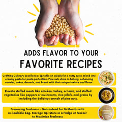 Sunbest Natural raw pine nuts snack offering healthy crunch.