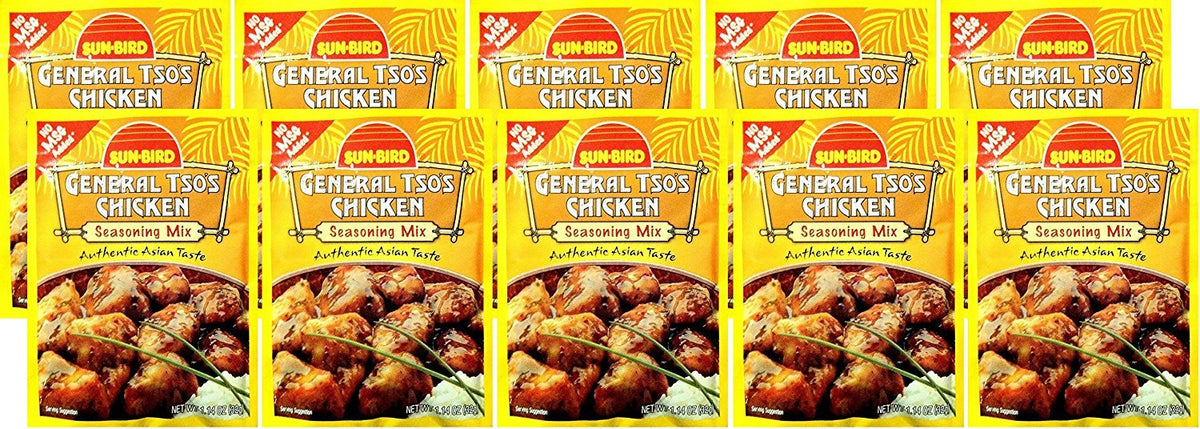 Sunbird General Tso's chicken seasoning packets enable quick, flavorful home meals.
