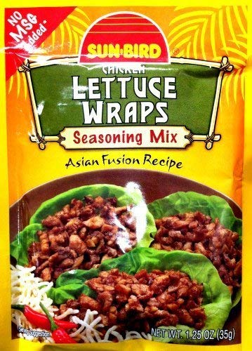 SUNBIRD lettuce wrap seasoning packets for quick Asian chicken wraps