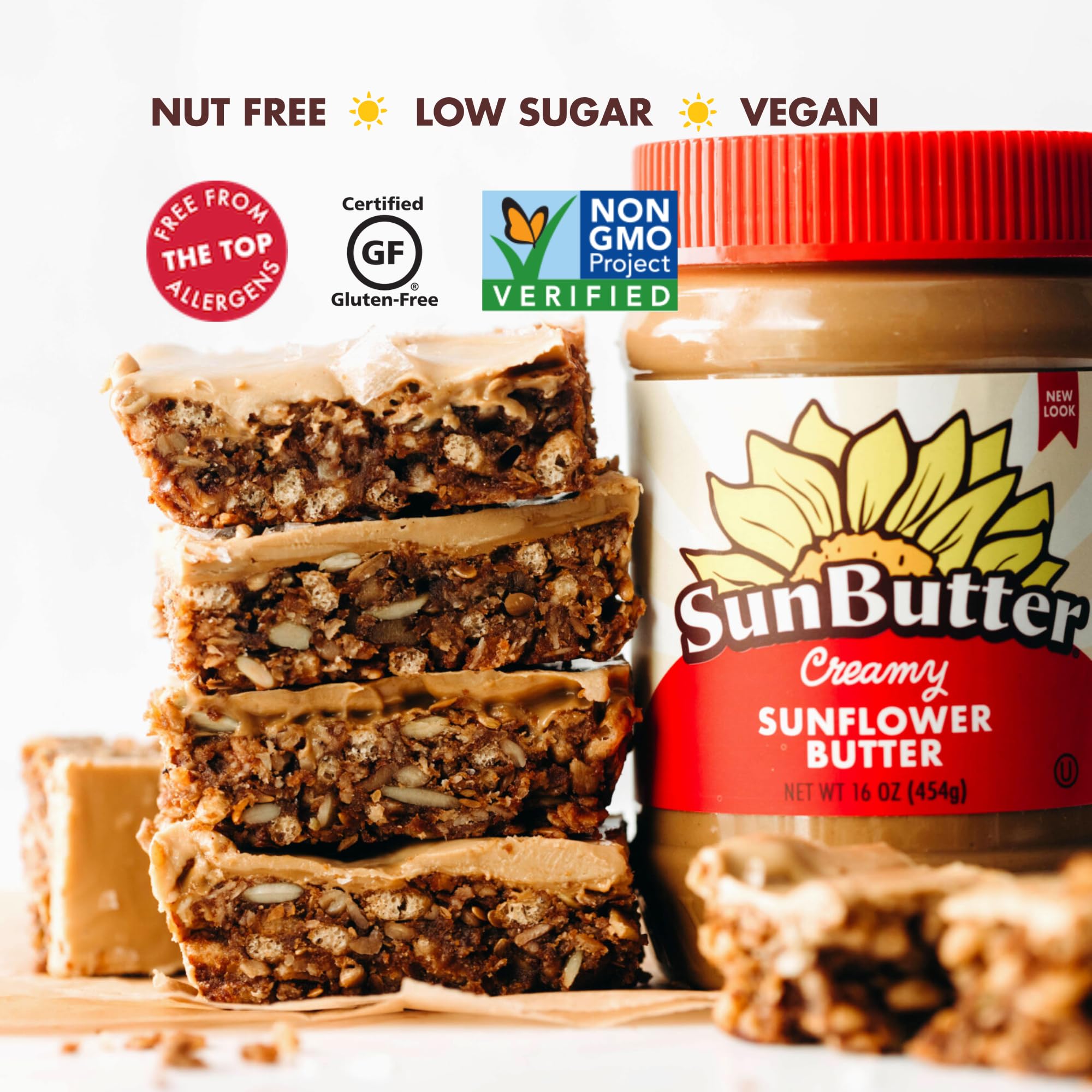 SunButter ingredients label, plant based protein and clean ingredients.