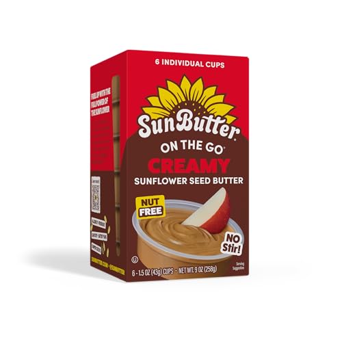 SunButter On-the-Go Cups Creamy six individual portions ready to eat.