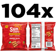 SunChips Garden Salsa bag back shows ingredients and no artificial flavors