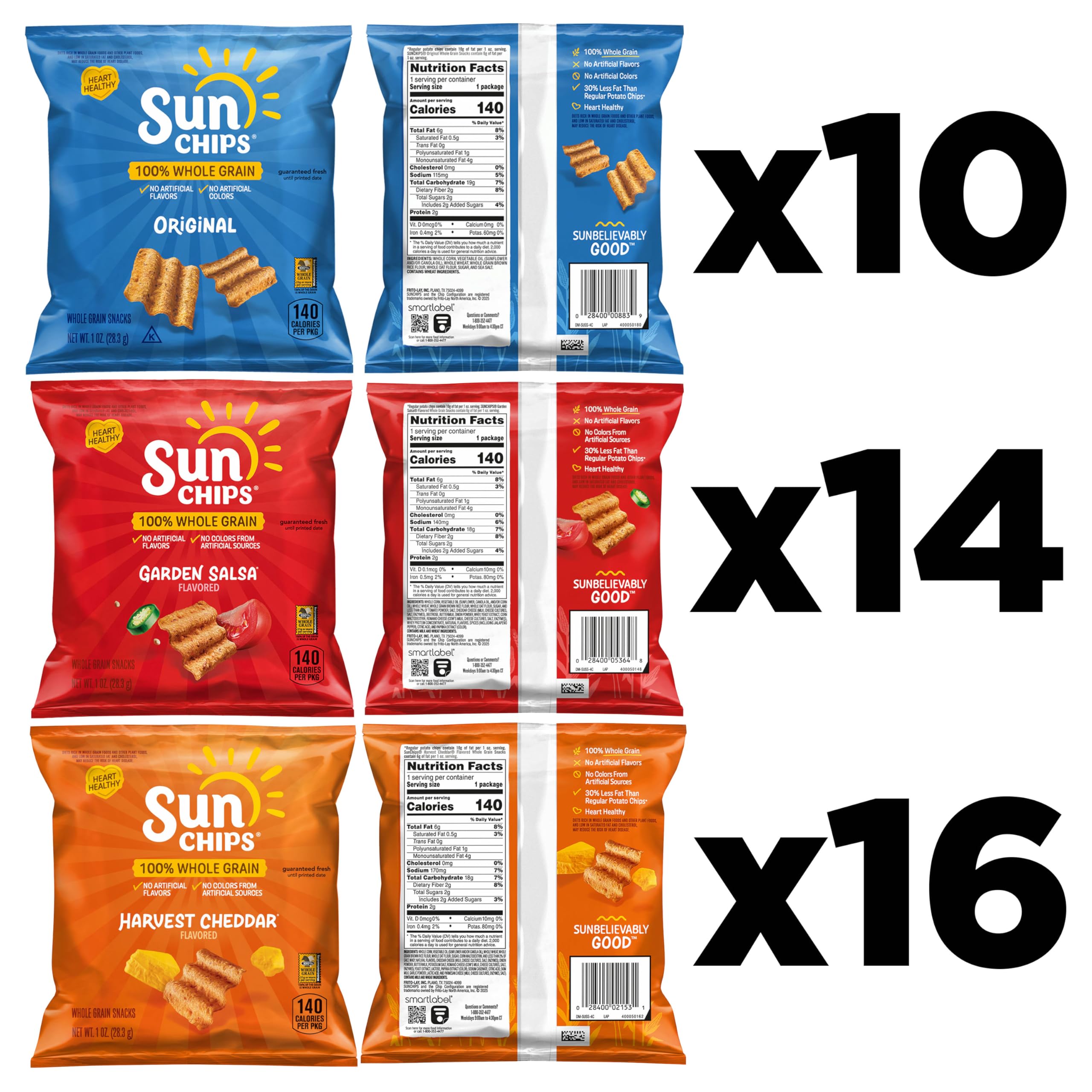 SunChips Garden Salsa bags offering zesty flavor and whole grains