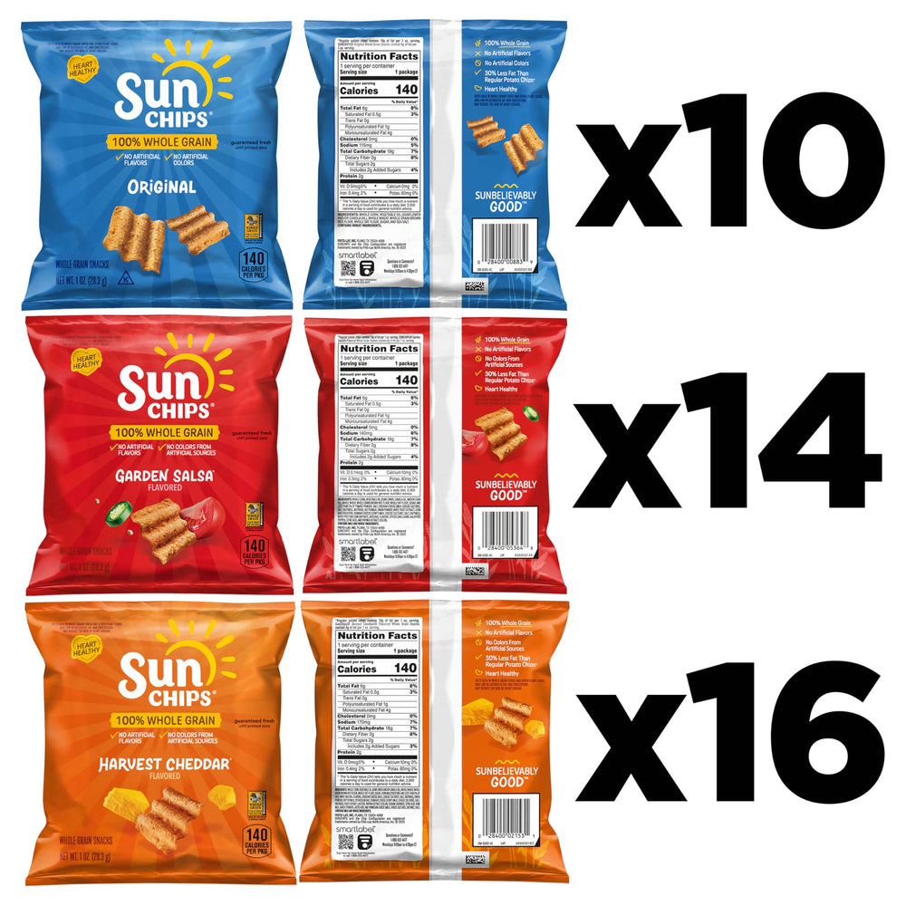 SunChips Garden Salsa bags offering zesty flavor and whole grains