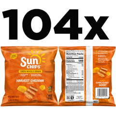 SunChips Harvest Cheddar bag close-up highlighting the wavy shape