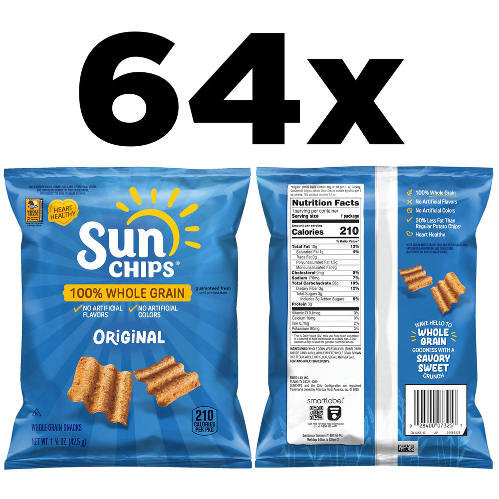 Sunchips Original Multigrain crisp close-up showing texture