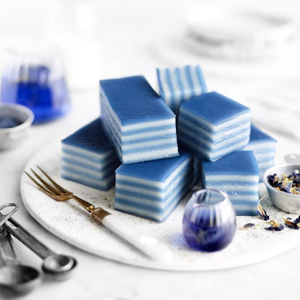 Suncore Foods butterfly pea desserts showcase blue tones in baked treats.