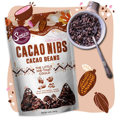 Suncore Foods Organic Cacao Nibs in yogurt adding crunch and cacao depth