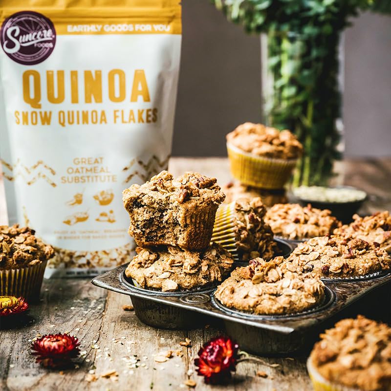 Hot oatmeal substitute using Snow Quinoa Flakes for a speedy morning