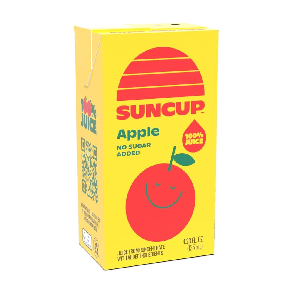 SunCup juice box with attached straw for easy sipping at school