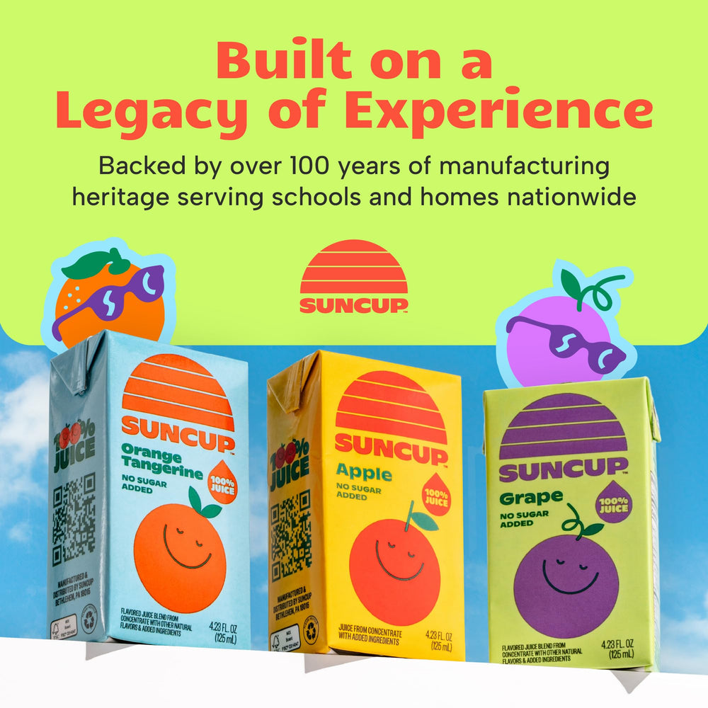 Suncup FSC-certified paperboard carton that's recyclable.