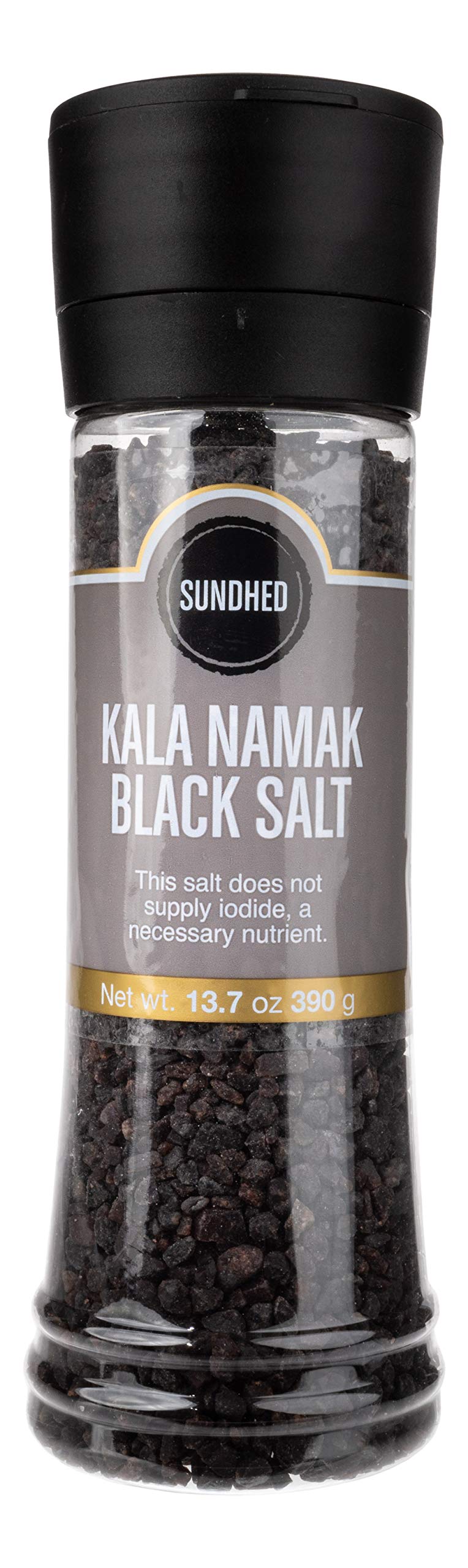 Sundhed Kala Namak grinder pack ready for fresh, smoky flavor in daily cooking.