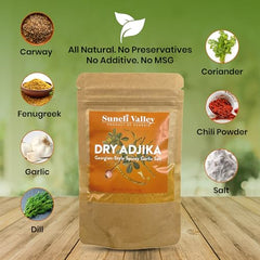 Suneli Valley Adjika rub on steak for bold, smoky flavor.