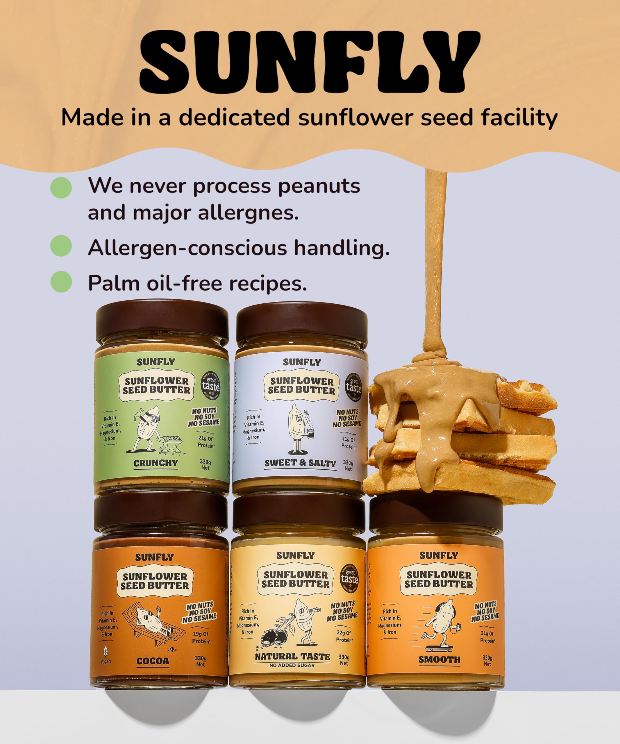 Sunfly Sunflower Butter with kids, family-friendly nut-free snack.