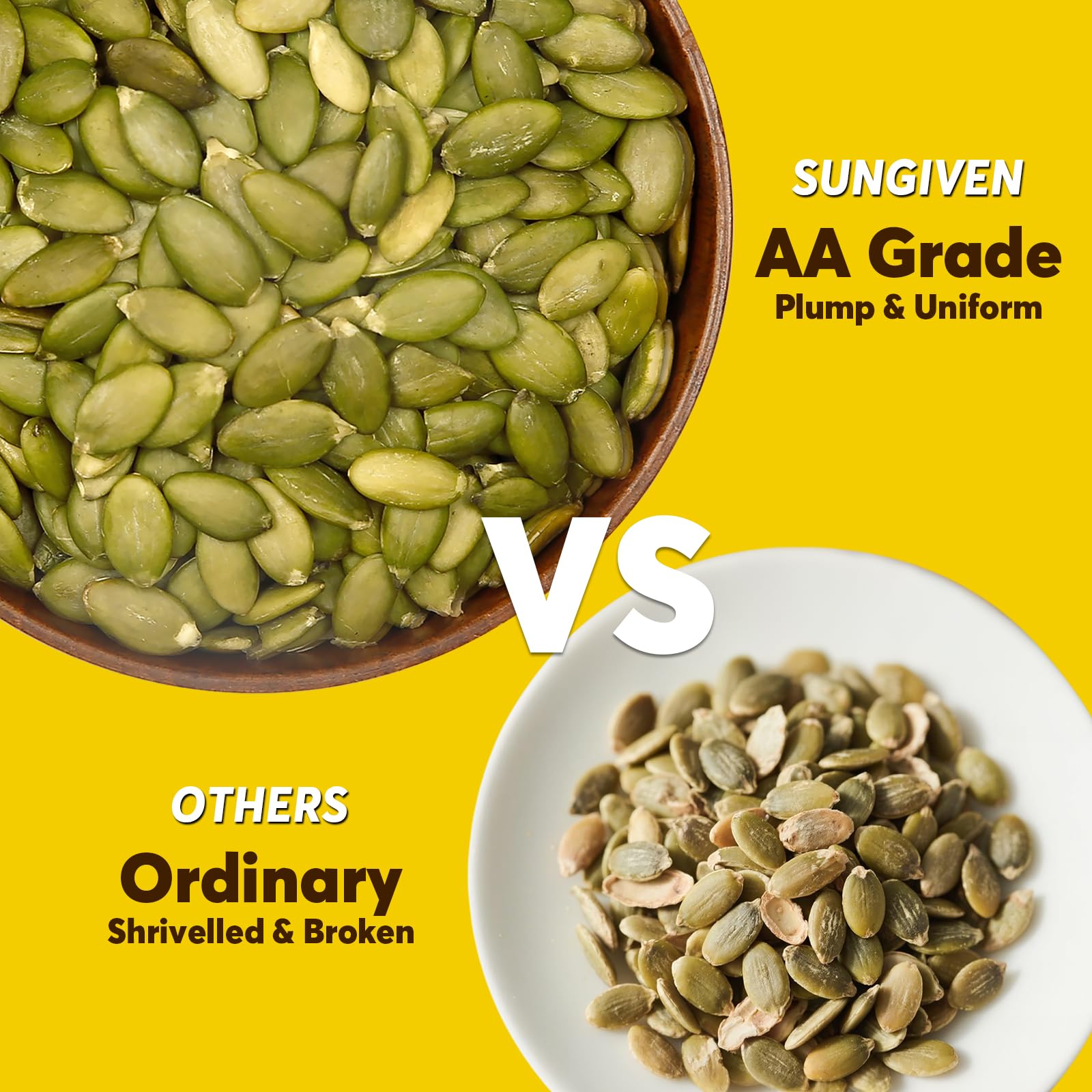 SUNGIVEN pumpkin seeds as gluten-free vegan topping for yogurt.
