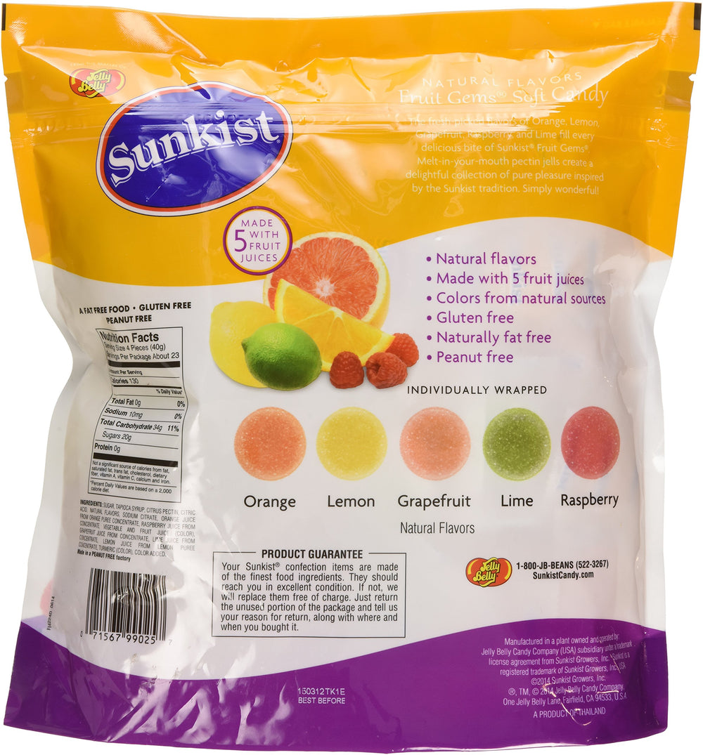 Assorted flavors of Sunkist Fruit Gems in a colorful mix
