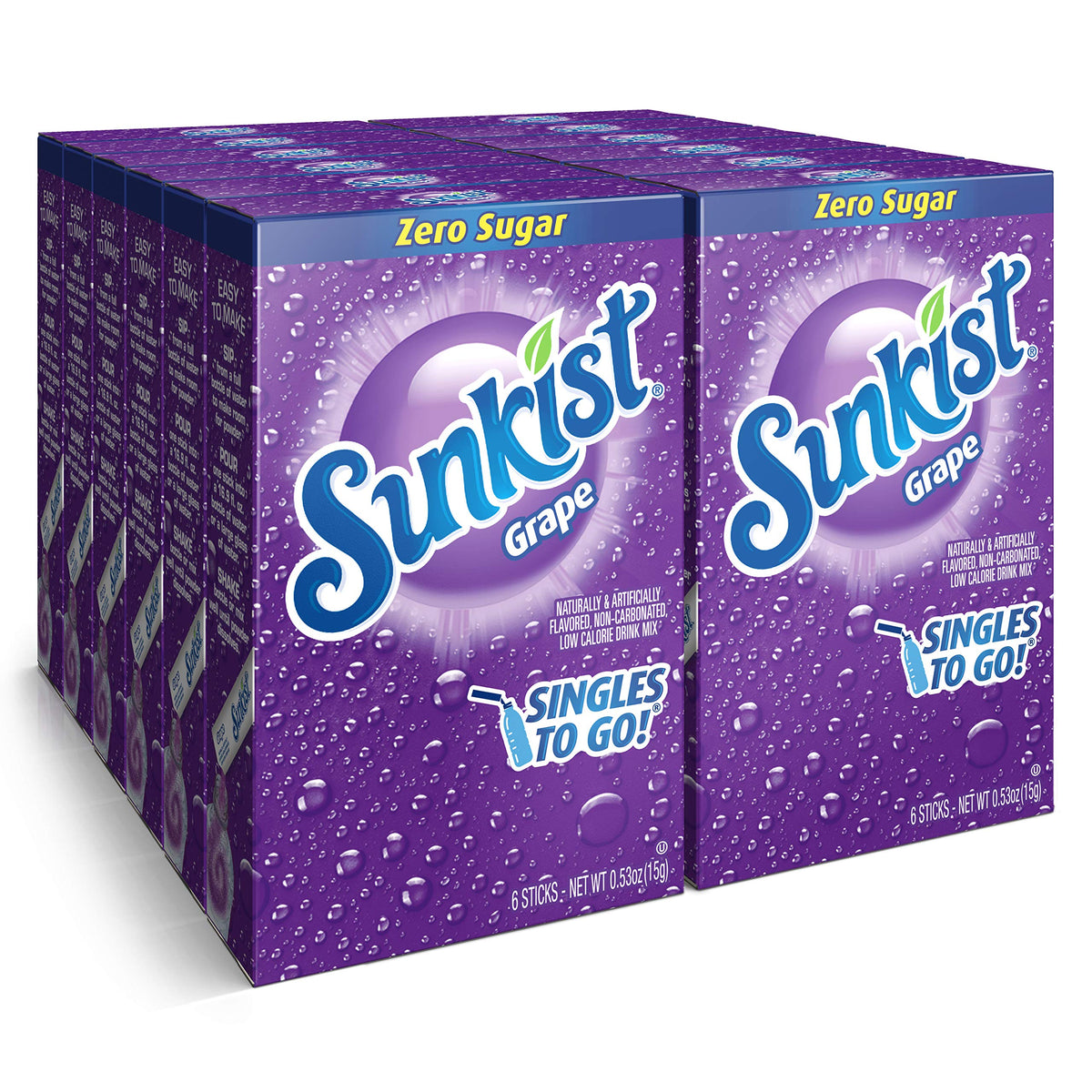 Sunkist Soda Singles To Go grape packet flavors water on the go.