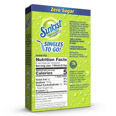 Sunkist Singles To Go Lemon Lime packets for quick flavor when you are at the gym or office.