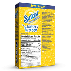 SINGLES TO GO! Sunkist Mango Orange being poured into water for quick flavor