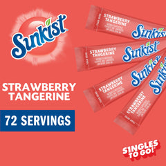 Box of Sunkist Singles to Go Strawberry Tangerine packets ready to grab