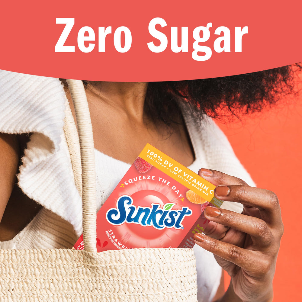 Sunkist Singles to Go Strawberry Tangerine stick provides a convenient vitamin C boost