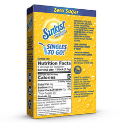 Close-up of Sunkist Pineapple Singles To Go sticks ready to mix with water