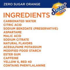 Sunkist Zero Sugar orange soda can side label