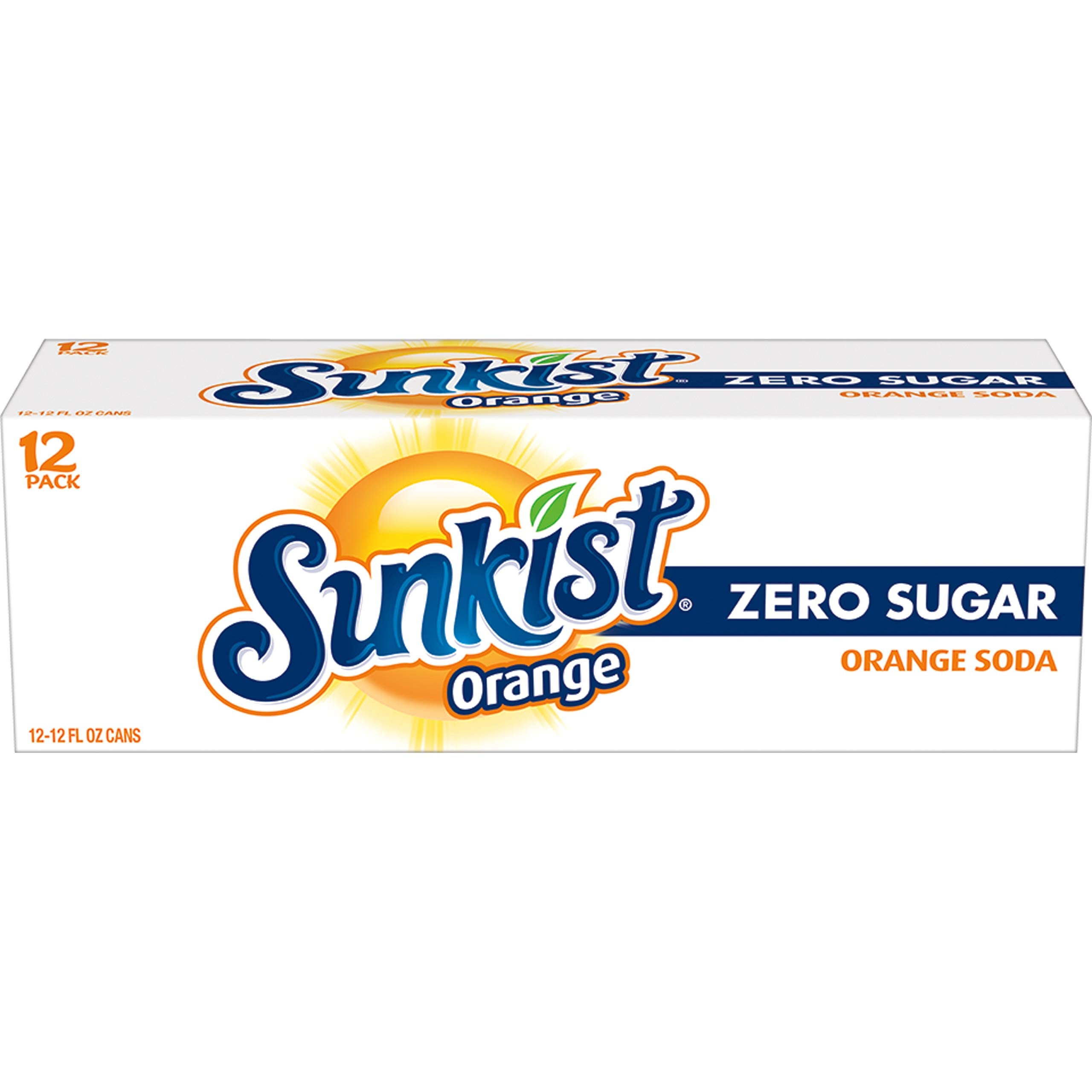 Sunkist Zero Sugar orange soda chilled can