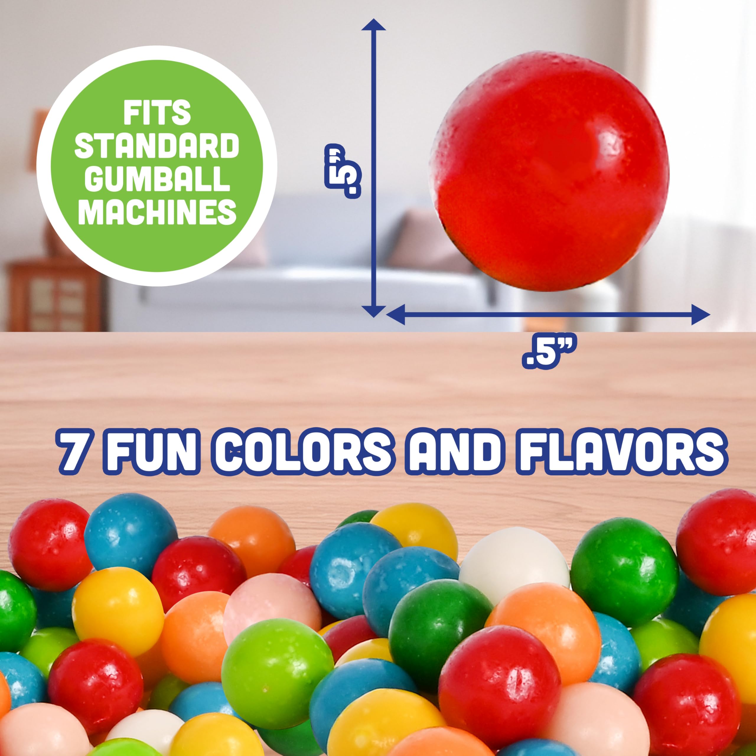 Toymendous Gumballs 15oz color variety for fresh flavors and playful snacking
