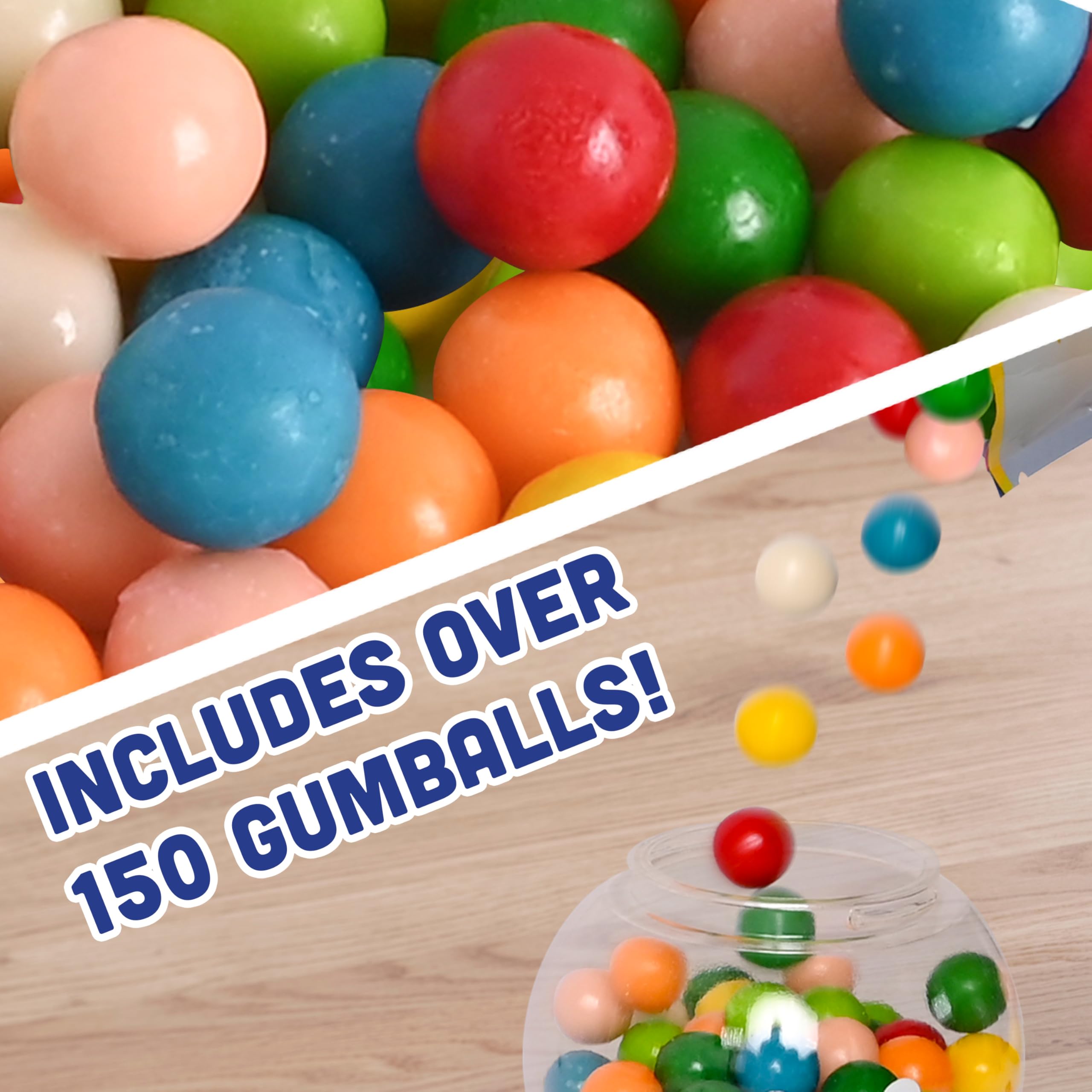 Gumball machine treat: 15oz bag featuring blue, pink, orange, and more