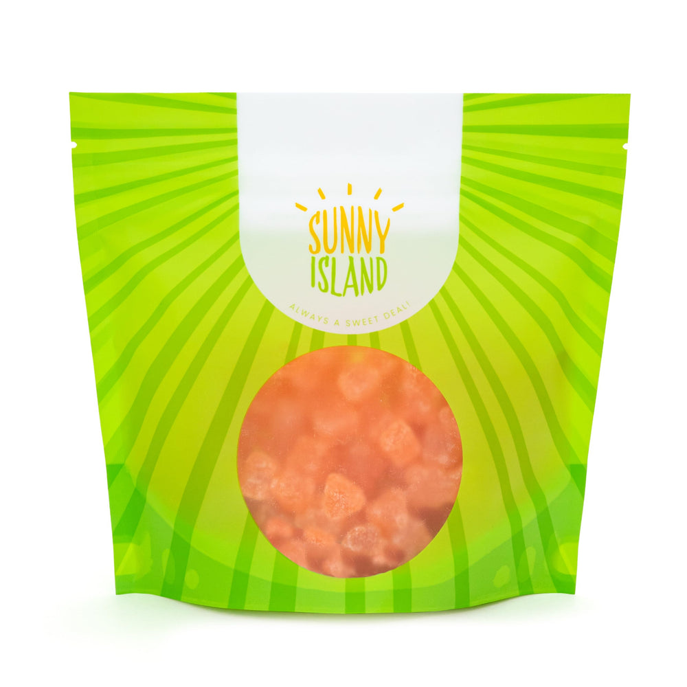 Sunny Island 1lb orange gummy candy ready for bulk display